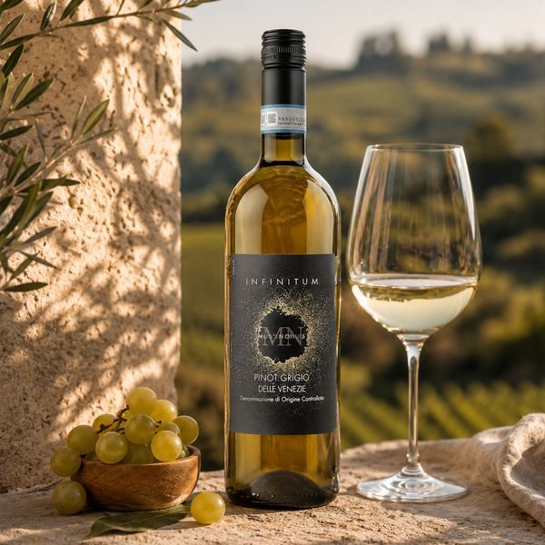 Вино Infinitum Pinot Grigio біле сухе DOC 0,75 л Італія 1080937 фото