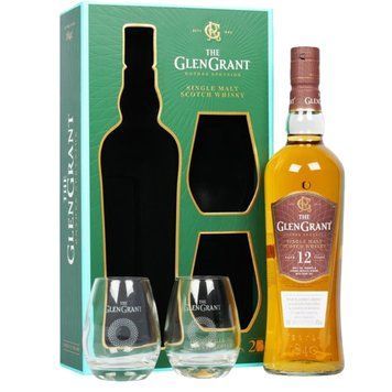 Віскі Glen Grant 12 YO 0.7 л 43% у подарунковій упаковці + 2 склянки 1081066 фото