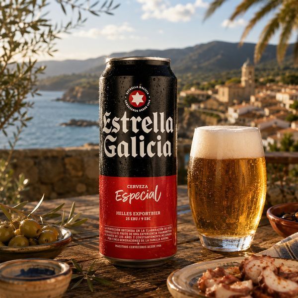 Пиво Estrella Galicia Especial 5,5% ж/б 0,5 л Іспанія 1081079 фото