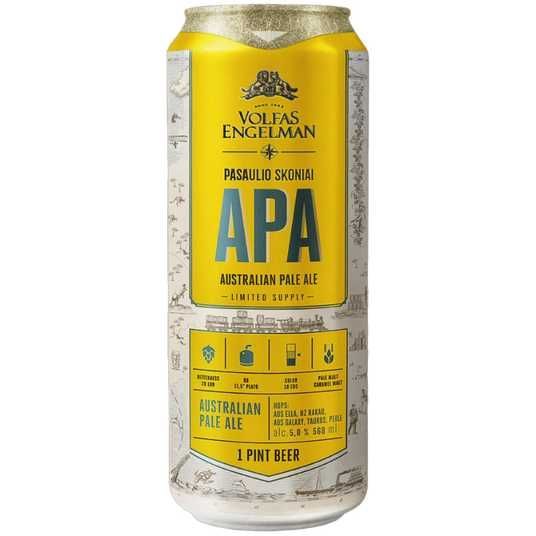 Пиво світле Volfas Engelman APA 5% 0.5 л ж/б — купити APA пиво з Литви
