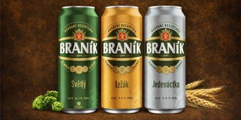 Пиво Braník чеський лагер Světlý Ležák Jedenáctka