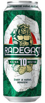 Пиво світле Radegast 10% 0,5л. ж/б Чехія  1079977 фото
