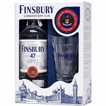 Набір джин Finsbury Platinum 47% 0.7 л + склянка 1081967 фото