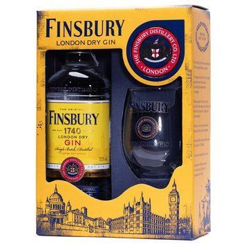 Подарунковий набір Finsbury London Dry Gin 37.5% 0.7 л + склянка 1081793 фото